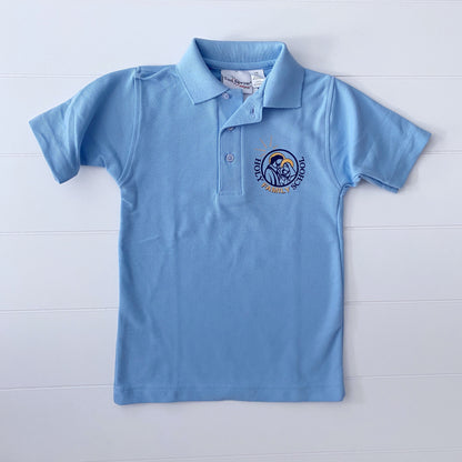 Boys Short Sleeve Blue Polo